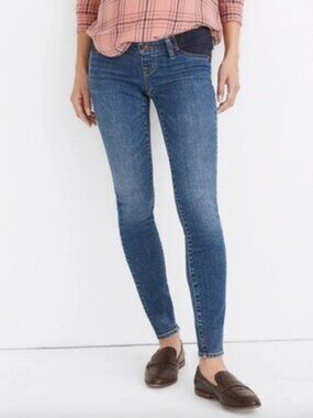 Madewell Maternity Skinny Jeans Side Panel In Wendover Wash Size 28
